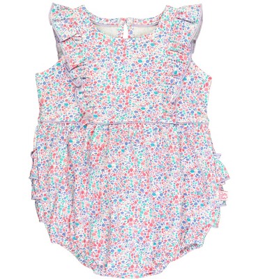 Image of RuffleButts Knit Sleeveless Waterfall Romper - Shimmer On, Size: 0-3m