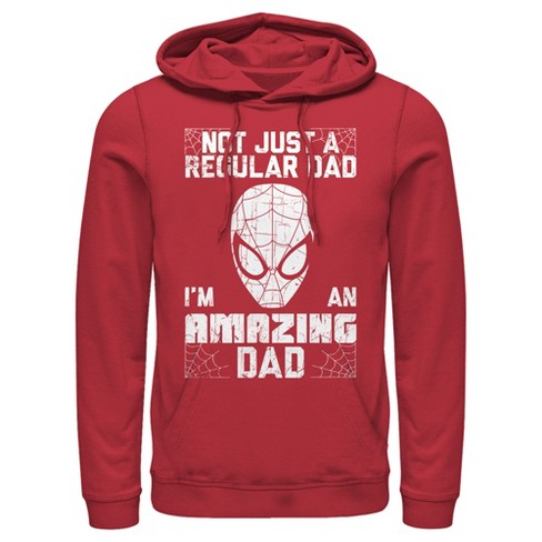 Men's Marvel Spider-Man Not Just a Regular Dad I'm an Amazing Dad Pull Over Hoodie - image 1 of 4