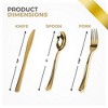 Stock Your Home 300-Pack Gold Plastic Cutlery Set- 100 Forks, 100 Knives, 100 Spoons - 2 of 4