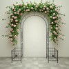 NAYSAYE Planter Garden Arch Arbor Trellis Metal for Climbing Plants Easy Assembly for Indoor Outdoor Garden, Black, 79.5"*19.67"*85.83" - 4 of 4