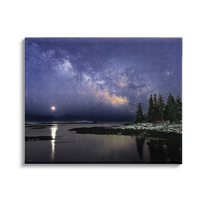 Stupell Industries Galaxy Stars Over Coastal Winter Night Canvas Wall Art