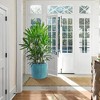 NAYSAYE Planter Ceramic Flowerpot Modern Design for Indoor Outdoor Garden, Cyan, 16.15"*16.15"*14.38" - 4 of 4