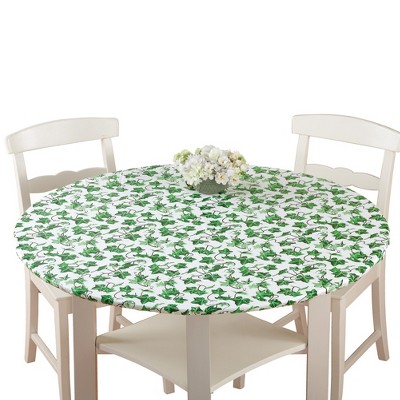 Collections Etc Collections Etc. Patterned Fitted Table Cover with Soft Flannel Backing and Durable Wipe-Clean Vinyl Construction