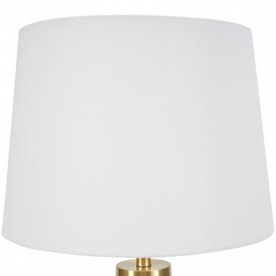 Elegant White and Gold Terrazzo 29" Ceramic Table Lamp