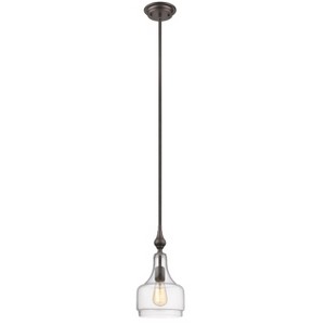 Chloe Lighting Layla Transitional 1 Light Rubbed Bronze Ceiling Mini Pendant 8" Wide - 1 of 4