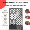 Privacy Screen with Planter Box and Wheels, 72" H x 47" W Outdoor Privacy Screens and 3-Panels, for for Climbing Plants, Vegetable, Vines - 4 of 4
