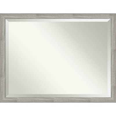 44" x 34" Dove Graywash Framed Bathroom Vanity Wall Mirror - Amanti Art