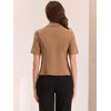 Allegra K Women's Regular Fit Shawl Collar Open Front Short Sleeve Work Office Suit Blazer - 4 of 4