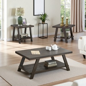 3-Piece Particle Board Coffee Table Set - 1 of 4