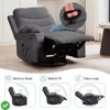 Swivel Rocker Recliner Chair with Massage and Heat 360° Oversized Recliner Single Sofa Seat - 3 of 4
