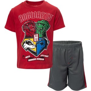 Harry Potter Gryffindor Athletic Pullover T-Shirt and Mesh Shorts Outfit Set Little Kid to Big Kid - 1 of 4