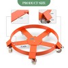 55 Gallon Drum Dolly Cart, 1000 LB Capacity, Heavy Duty Steel Barrel Dolly with Lockable Casters, Industrial Grade Drum Mover - 2 of 4