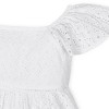 Hope & Henry Girls' Organic Flutter Sleeve Eyelet Dress, Kids - 2 of 4