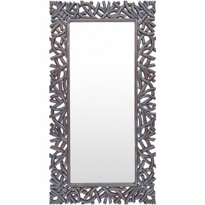 Mark & Day Jaclyne 58"H x 30"W x 2"D Traditional Dark Brown Decorative Wall Mirrors