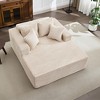 61" Oversized Chaise Lounge Chair Indoor, Boneless Couch Cloud Fluffy Chaise Lounges Corduroy Upholstered Sofa Bed - 3 of 4