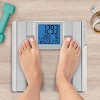 Glass Body Analysis Scale Clear with Silver Accents - Weight Watchers: Digital, Wireless, BMI & Bone Mass Display, Adult Use - 3 of 3