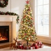 Prelit Pencil Snow Flocked Spruce Artificial Christmas Tree with LED Lights & Foldable Stand - 4 of 4