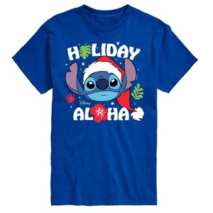 Men's - Lilo and Stitch - Holiday Aloha Short Sleeve Graphic T-Shirt - 1 of 4