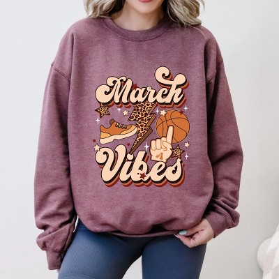 Simply Sage Market March Vibes Basketball Cheetah Sweatshirt
