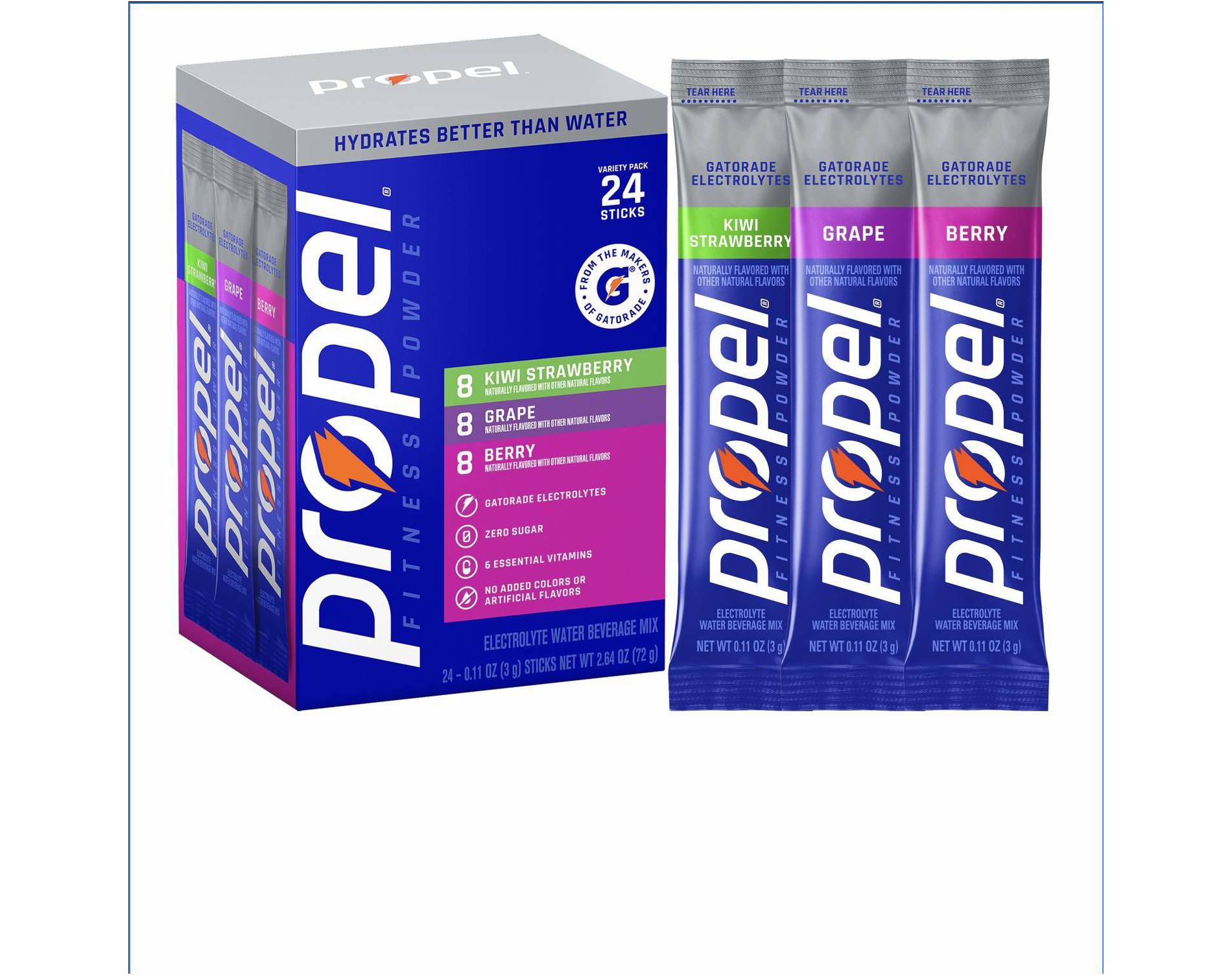 Propel Powder Sticks Variety Pack - 24ct