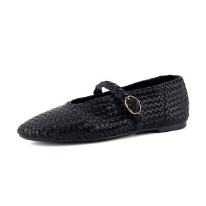 CUSHIONAIRE Women's Bistro Woven Mary Jane Flat +Memory Foam, Wide Widths Available - 1 of 4