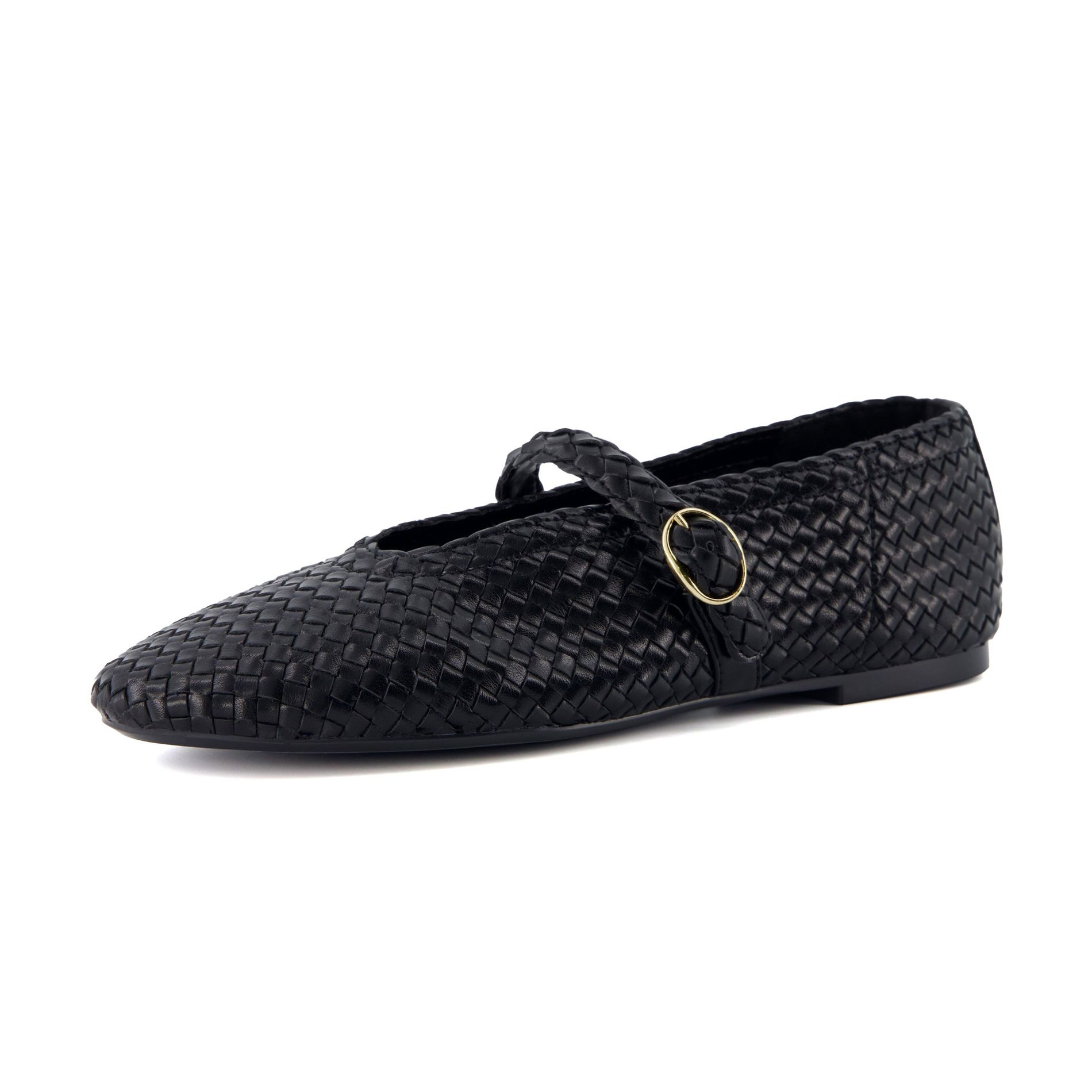 CUSHIONAIRE Women's Bistro Woven Mary Jane Flat +Memory Foam, Wide Widths Available