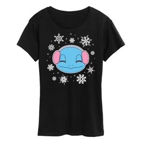 Women's - Pokémon - Squirtle And Snowflakes Short Sleeve Graphic T-Shirt - 1 of 4