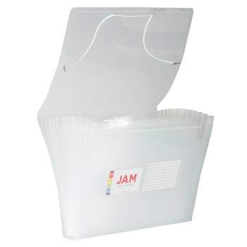 JAM Paper 9" x 13" Plastic Expanding File Folder 13 Pocket - Letter Size