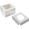 O'Creme Insert Only with White Top and Bottom for Holding 1 Cupcake in a 4 Inch x 4 Inch Cake Box - Pack of 200 - 3 of 4
