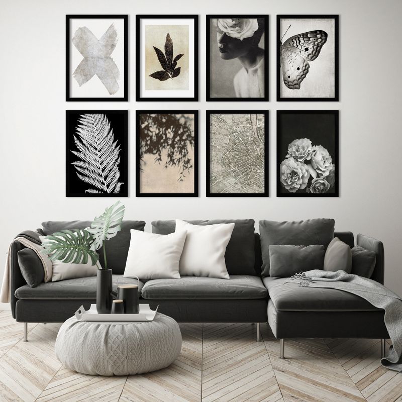Black and White Botanicals by Chaos & Wonder Design
 - botanical Vintage 8 Piece Black Framed Art Set - Americanflat, 2 of 11