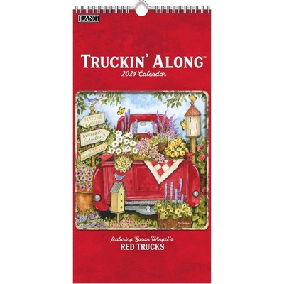Lang 2024 Vertical Wall Calendar 24"x12" Truckin' Along : Target