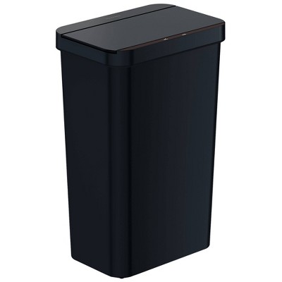 iTouchless 13gal Plastic Sensor Trash Can Black