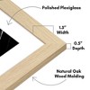 Americanflat 28x40 Poster Frame with Polished Plexiglass, Use as 24x36 Frame with Mat or 28x40 Frame Without Mat, Epic Collection, Natural Oak - 3 of 4