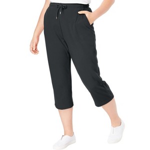 Woman Within Sport Knit Capri Pant - 1 of 4