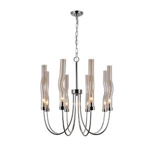CWI Lighting Meduse 8 Light Chandelier With Polished Nickel Finish - 1 of 4