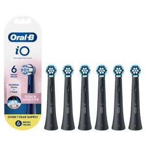 Oral-B iO Gum & Sensitive Replacement Brush Heads - Black - 6ct