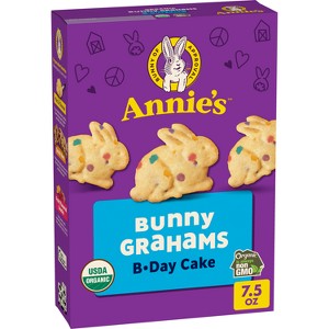 Annie's Homegrown Organic Birthday Cake Bunny Grahams Snacks - 7.5oz - 1 of 4