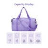 Women's Overnight Travel Duffel Bag - Spirit Airlines Personal Item, 18x8x14 Inches, Underseat with Wet Pocket, Purple - 3 of 4