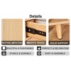 Modern Rattan Shoe Cabinet with 2 Doors and 2 Drawers Minimalist Storage Cabinet Shoe Organizer for Entryway, Corridors and Living Rooms - 4 of 4