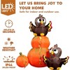 Joyfy 6 FT Thanksgiving Pumpkin Turkey Inflatable Stacking, Blow Up Outdoor Decorations With Built-in LED, Halloween Inflatable Decorations - 4 of 4