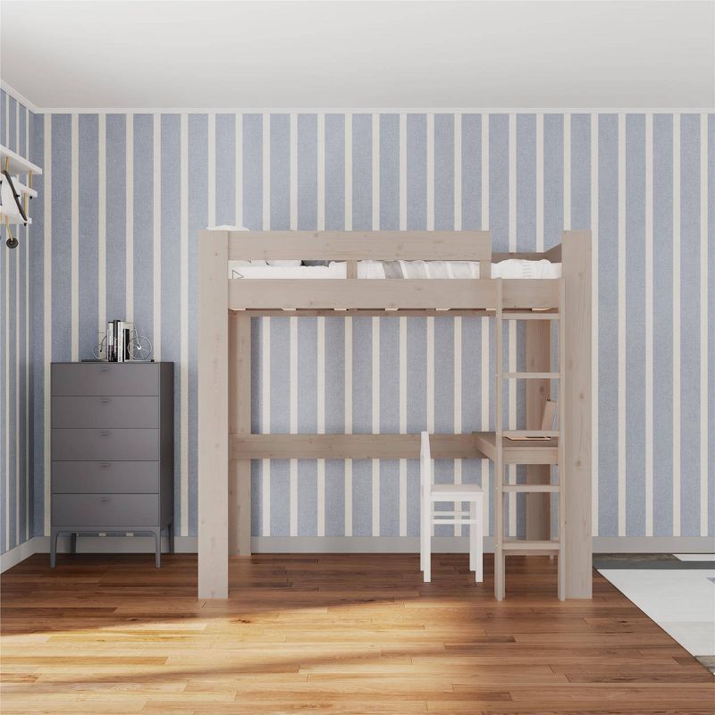 Twin Jaymee Kids' Wood Loft Bed with Desk - Dorel Home Products, 4 of 10