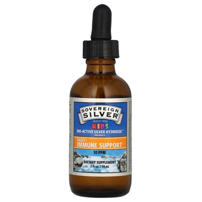 Sovereign Silver Kids Bio-Active Silver Hydrosol, Daily + Immune Support, Ages 4+, 10 PPM, 2 fl oz (59 ml)