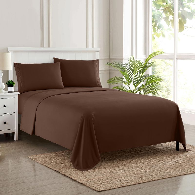 4 Piece Sheet Set, Ultra Soft 1800 Series, Double Brushed Microfiber by Sweet Home Collection™, 2 of 6