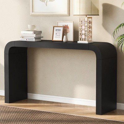 Minimalist Console Table With Two Legs,Console Table Entryway Narrow,Console Table Entrance -Maison Boucle