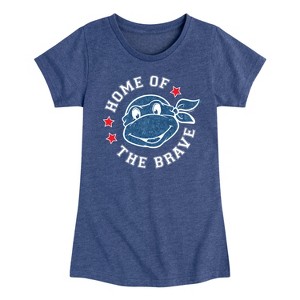 Girls' - Teenage Mutant Ninja Turtles - Born Raised Usa Fitted Short Sleeve Graphic T-Shirt - 1 of 4