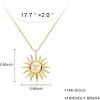 Gold Moon Pendant Necklace for Women,14K Gold Plated Dainty Chain Crescent Moon Sun Star Necklace Jewelry - 3 of 4