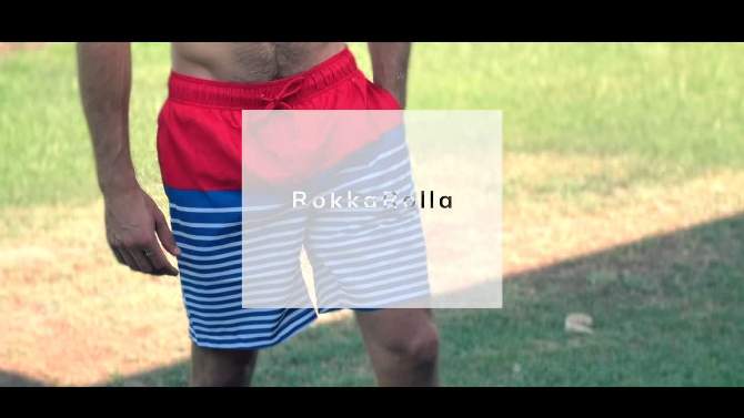 Rokka&Rolla Men's 9" 4-Way Stretch Board Shorts, 2 of 13, play video