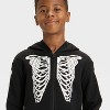 Boys' Halloween 'Glow In the Dark' Zip-Up Hooded Sweatshirt - Cat & Jack™ Black - 2 of 4