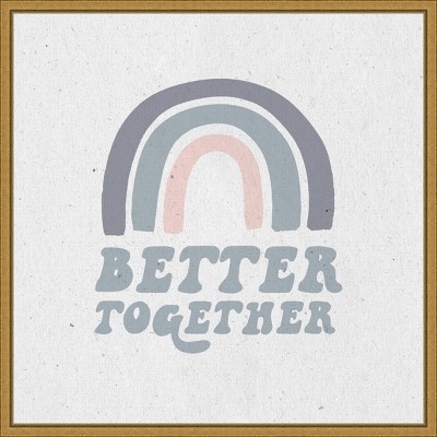 16" x 16" Better Together III by Wild Apple Portfolio Framed Wall Canvas - Amanti Art