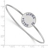 Black Bow Jewelry Sterling Silver Alpha Xi Delta Greek Life Bangle Bracelet 7 Inch - 2 of 3